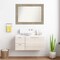 Trellis Silver Non-Beveled Custom Framed Bathroom Vanity Wall Mirror